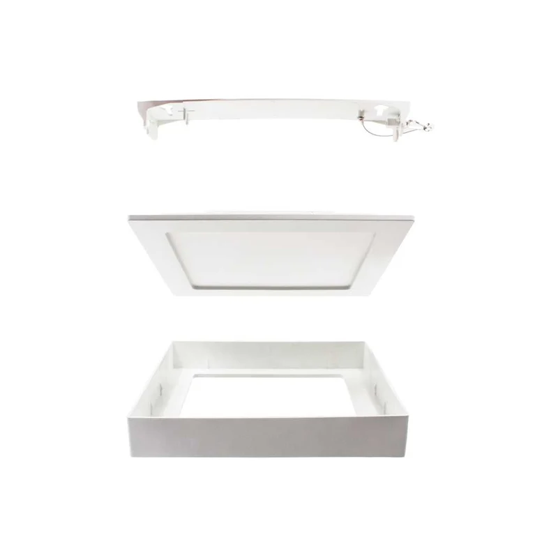 LED CCT Aufbauleuchte, 6W, 525 lm, 122x35mm, 3000-4000-6000K einstellbar, mit Diffusor, eckig