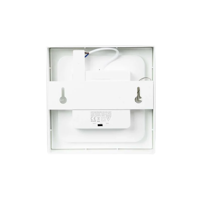 LED CCT Aufbauleuchte, 6W, 525 lm, 122x35mm, 3000-4000-6000K einstellbar, mit Diffusor, eckig