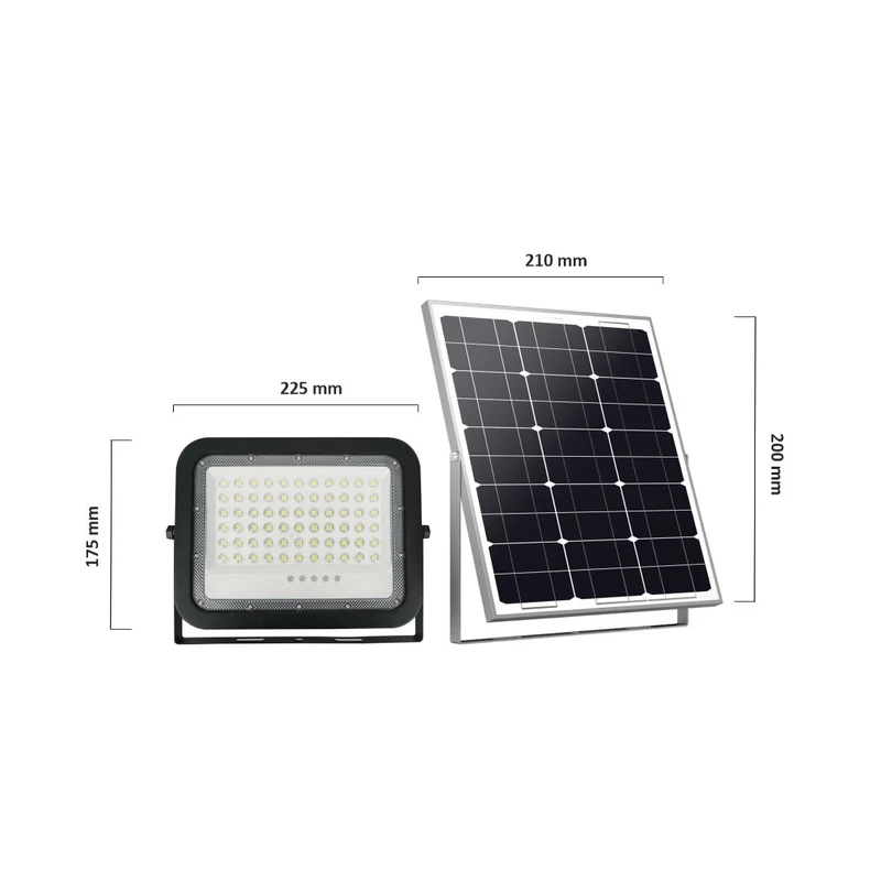 Solarstrahler PRO, LED-Fluter, Solar mit Akku, 6 W PV, 800 lm, 6500K, IP65, Aludruckguss