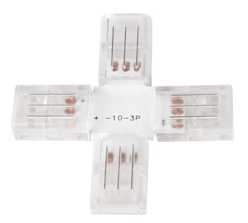 LED-Streifen Verbinder, X-förmig, 3 polig, für 10 mm CCT LED-Streifen geeignet