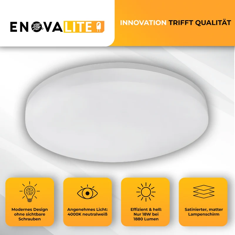 LED Aufbauleuchte, 18 W, 1880 lm, 4000 K, IP54