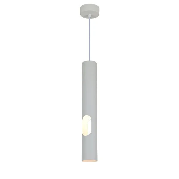 Aufbau-Hängeleuchte für GU10 Leuchtmittel, Alu, Röhrenform, weiß
