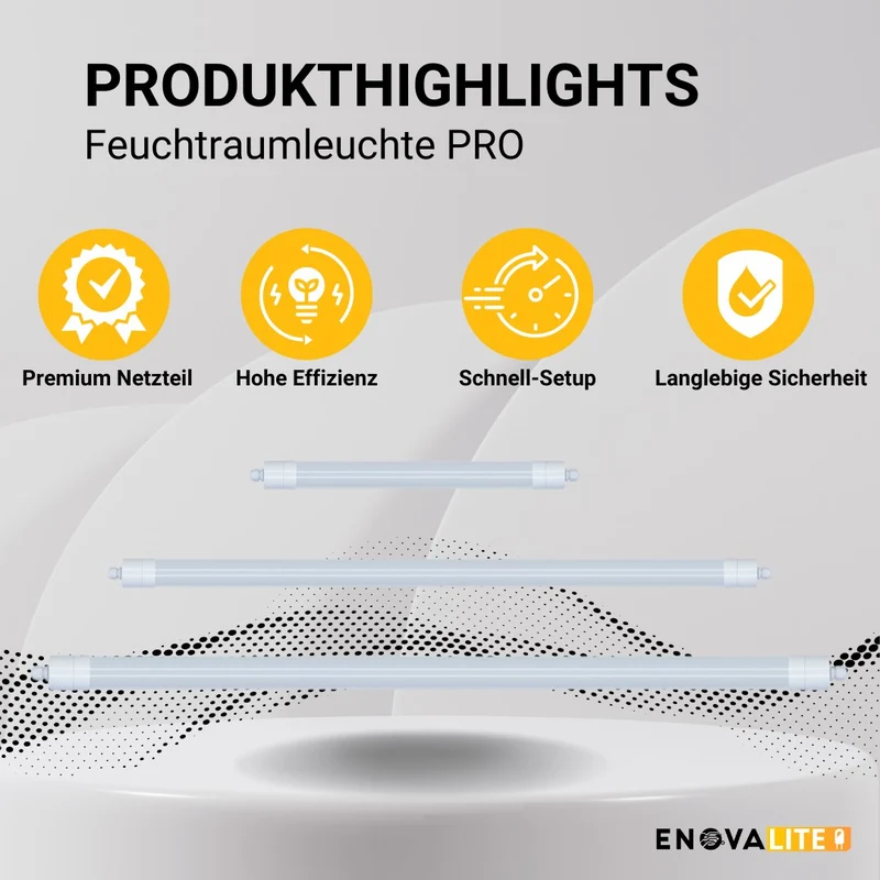 LED Feuchtraumleuchte, 120 cm, 36 W, 4320 lm, neutralweiß, IP65, durchschleifbar