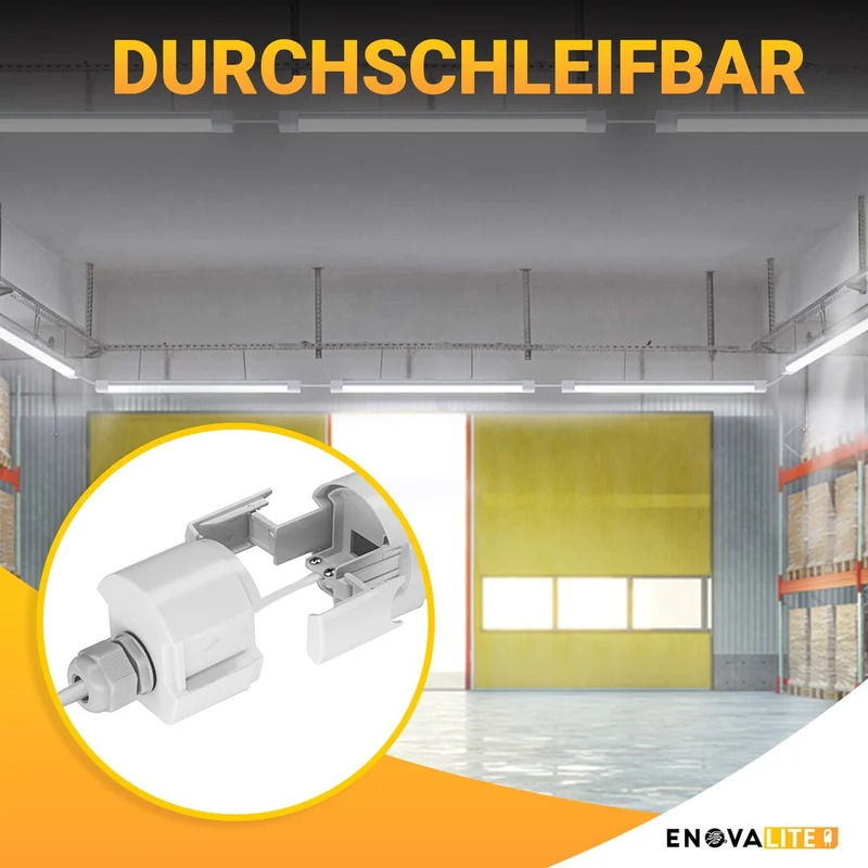 LED Feuchtraumleuchte, 120 cm, 36 W, 4320 lm, neutralweiß, IP65, durchschleifbar