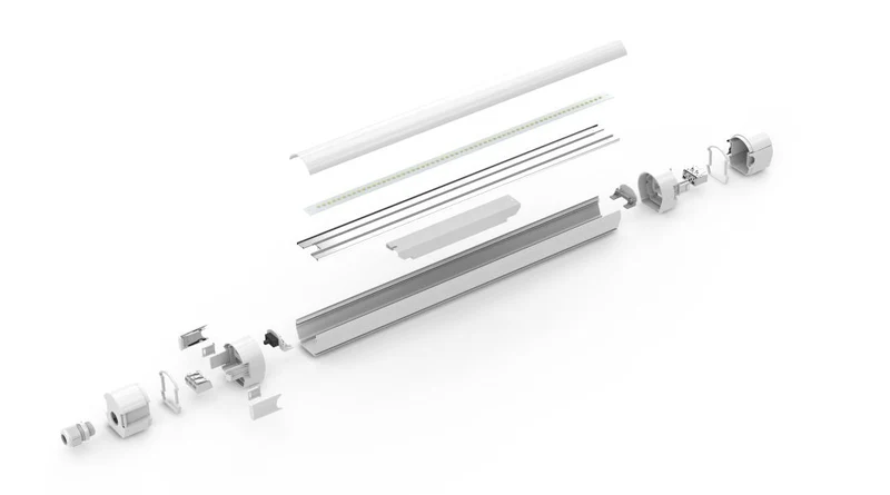 LED Feuchtraumleuchte, 65 cm, 18 W, 2070 lm, neutralweiß 4000 K, IP65, durchschleifbar
