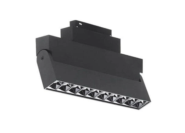 LED-Schienenleuchte, 10 Spots, magnetisch, 20 W, 24°, 1600 lm, 4000 K, schwarz, schwenkbar
