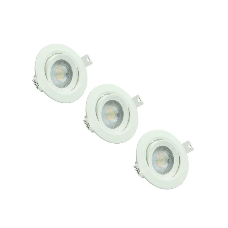 3er Pack LED CCT Downlight schwenkbar, 7W, 718lm, 38°, IP44, 3000K-4000K-6000K einstellbar