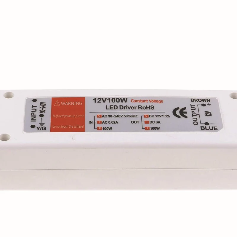 12V 100W LED Treiber IP20 Trafo Konstantspannung Netzteil ~1077