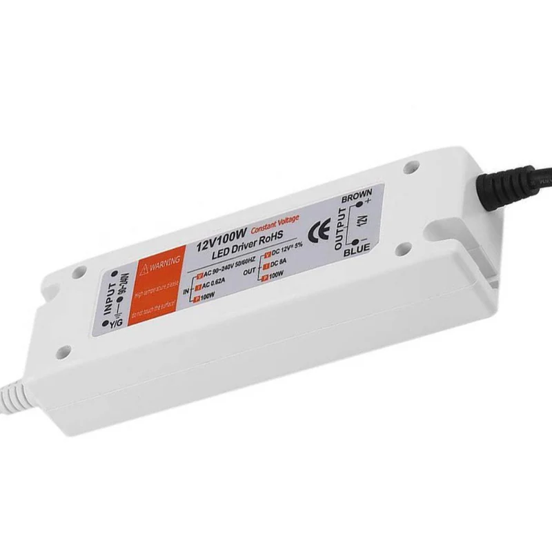 12V 100W LED Treiber IP20 Trafo Konstantspannung Netzteil ~1077
