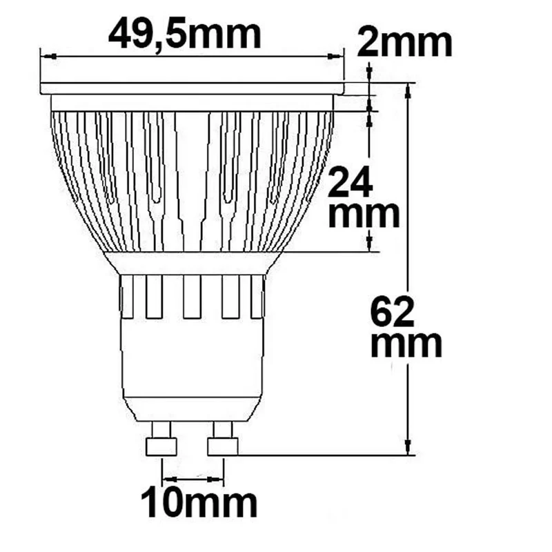 GU10 LED Strahler 5,5W COB 38° Warmweiß Dimmbar