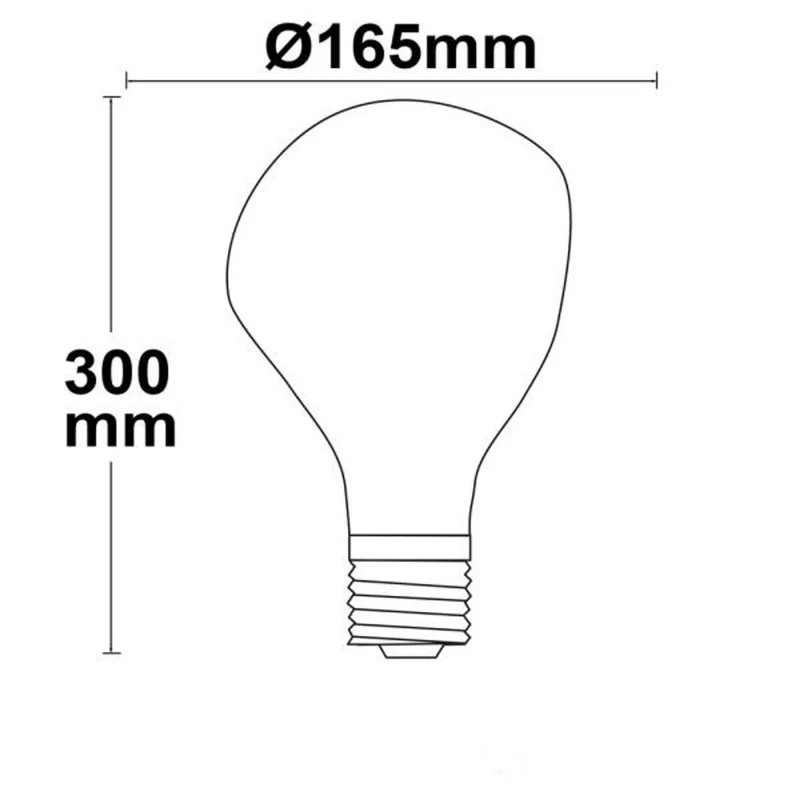 E27 LED Tropfen Ø16,5cm Dimmbar 4W extra Warmweiß 2200K