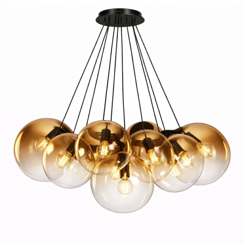 s.luce Orb Cluster Glas-Pendelampe 13-flammig 13x30cm