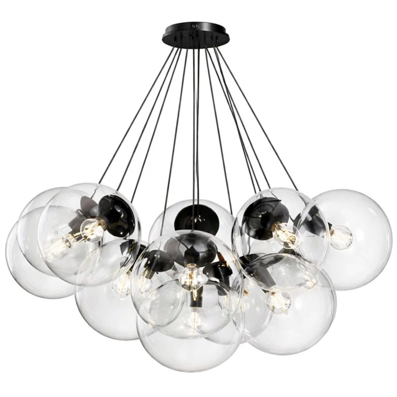 s.luce Orb Cluster Glas-Pendelampe 13-flammig 13x30cm