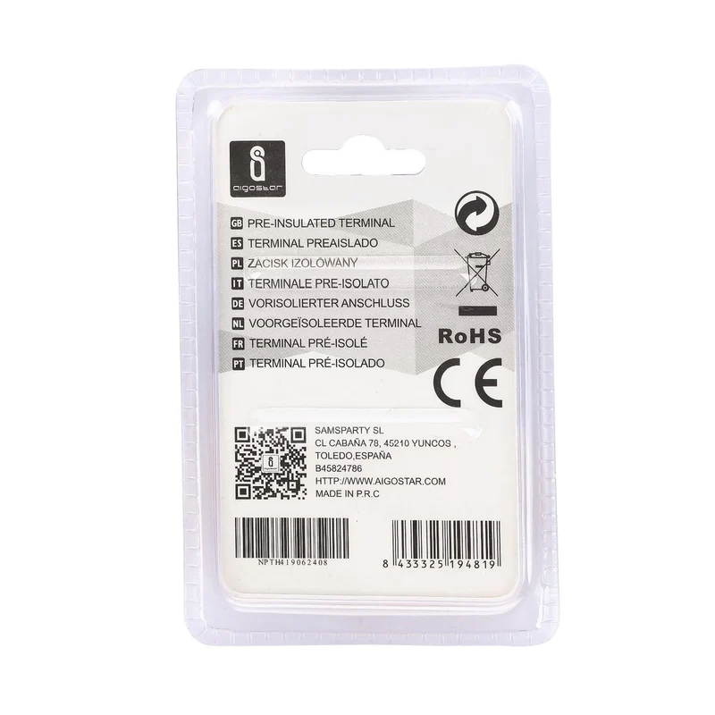 Gabel-Kabelschuhe, isoliert, 15 Stk., 5,5 - 6 mm², 25,5 x 9,8 x 6,7 mm, gelb