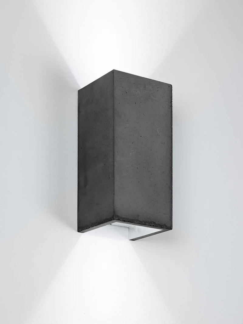 Gantlights B8 Beton Wandlampe rechteckig Up & Down
