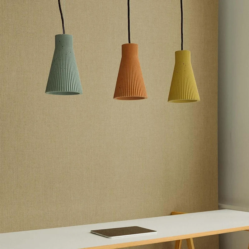 Gantlights S1 Beton Pendelleuchte geriffelt