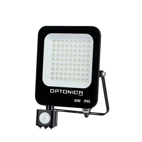 LED-Fluter, 50 W, 6000 K, IP65, Bewegungsmelder, schwarz