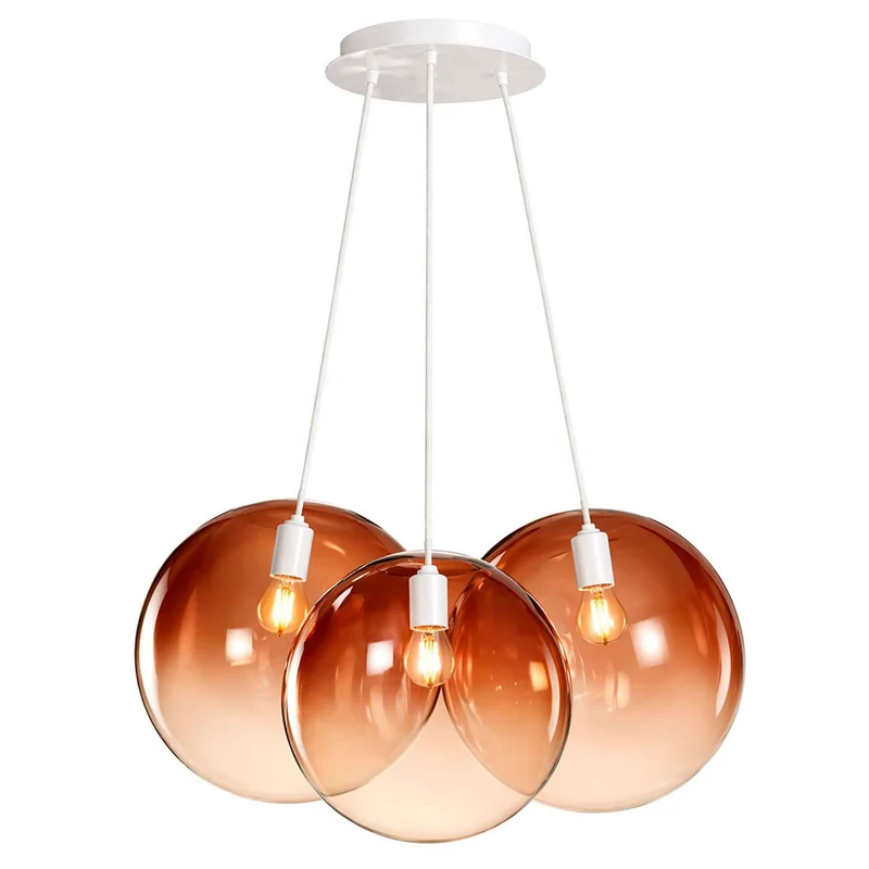 s.luce Orb Cluster Glas-Pendelleuchte 3-flammig 3x30cm