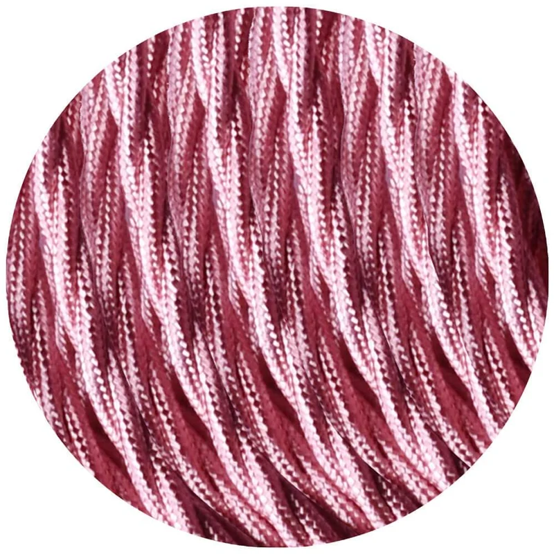 Modernes Lampenkabel Rosa Geflochtenes Stoffkabel 0,75mm²~1178
