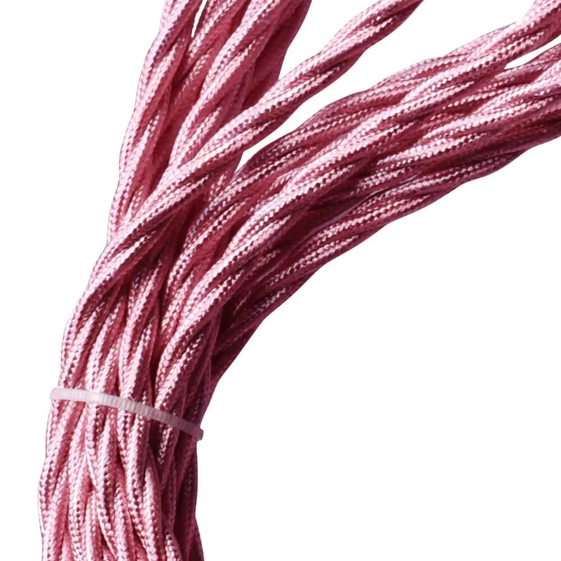 Modernes Lampenkabel Rosa Geflochtenes Stoffkabel 0,75mm²~1178