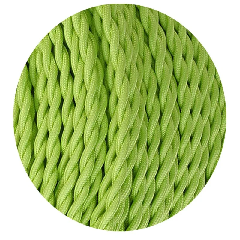 Kabel 2-adrig-Hellgrüne Textil-Pendelleitung~1176