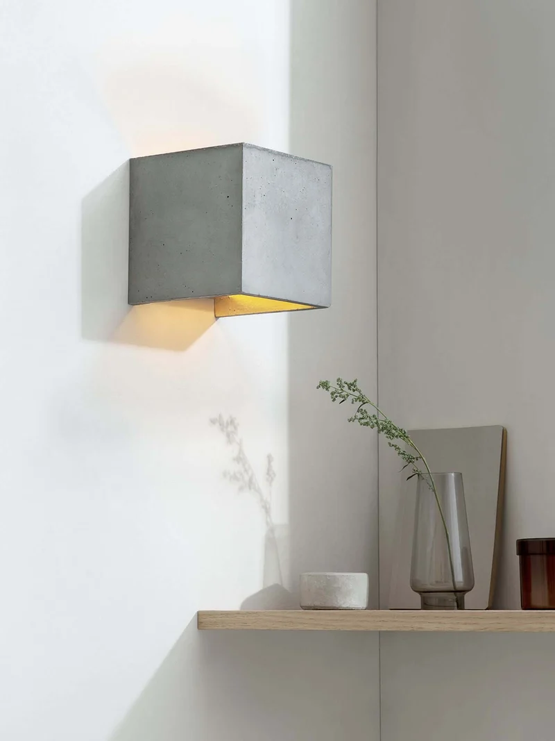 Gantlights B3 Wandlampe quadratisch Beton