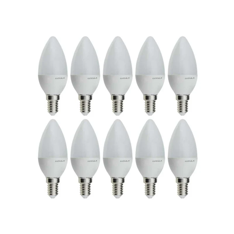 10er Pack LED Leuchtmittel E14, Kerze B37, 5W, 436lm, 2700K