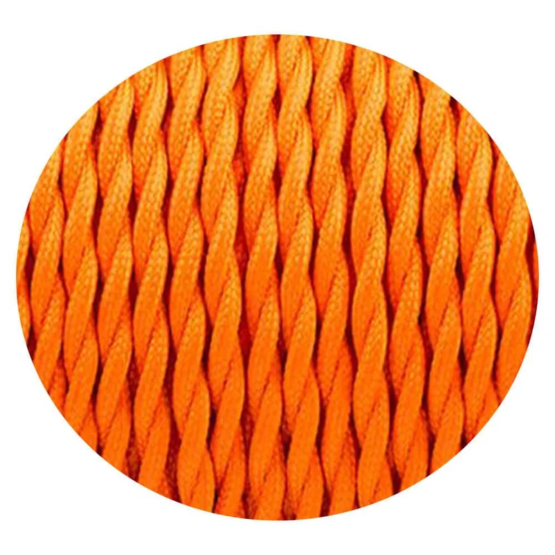 Geflochtene Lampenkabel 2x0.75mm² - Hochwertig Orange~1172