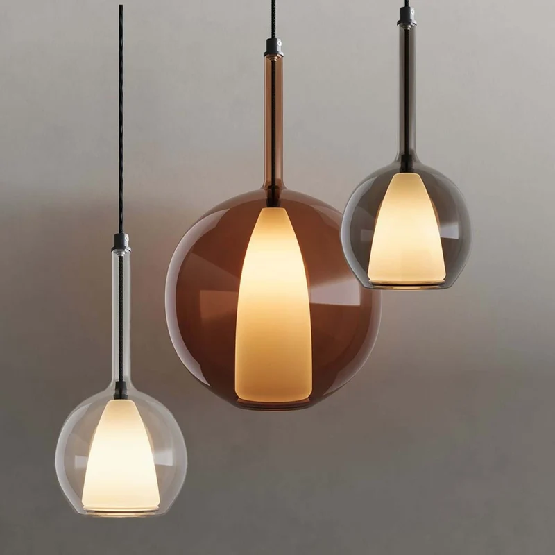 s.luce Belluna Cluster Glas-Pendelleuchte 7-flammig