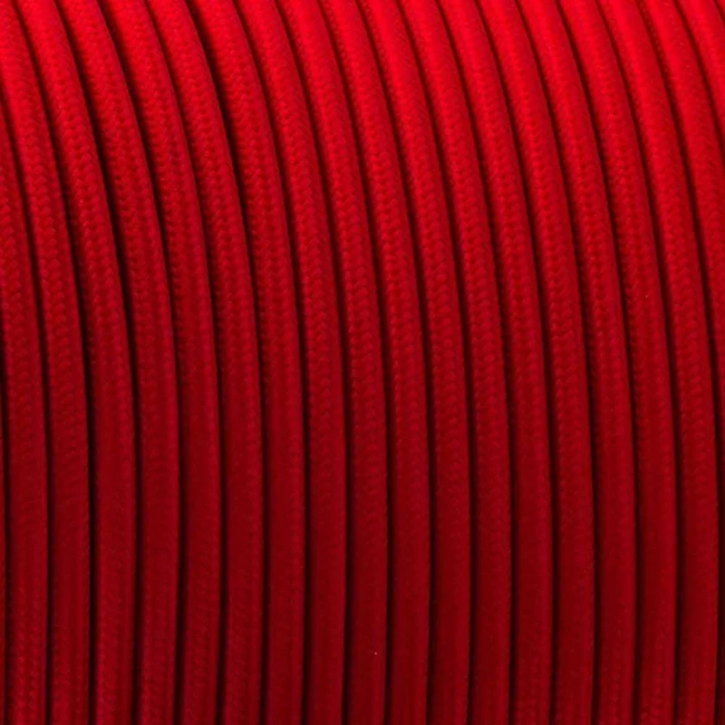 Rot Stromkabel Textilkabel Lampenkabel Textilleitung 2x0.75mm² Rund ~1146