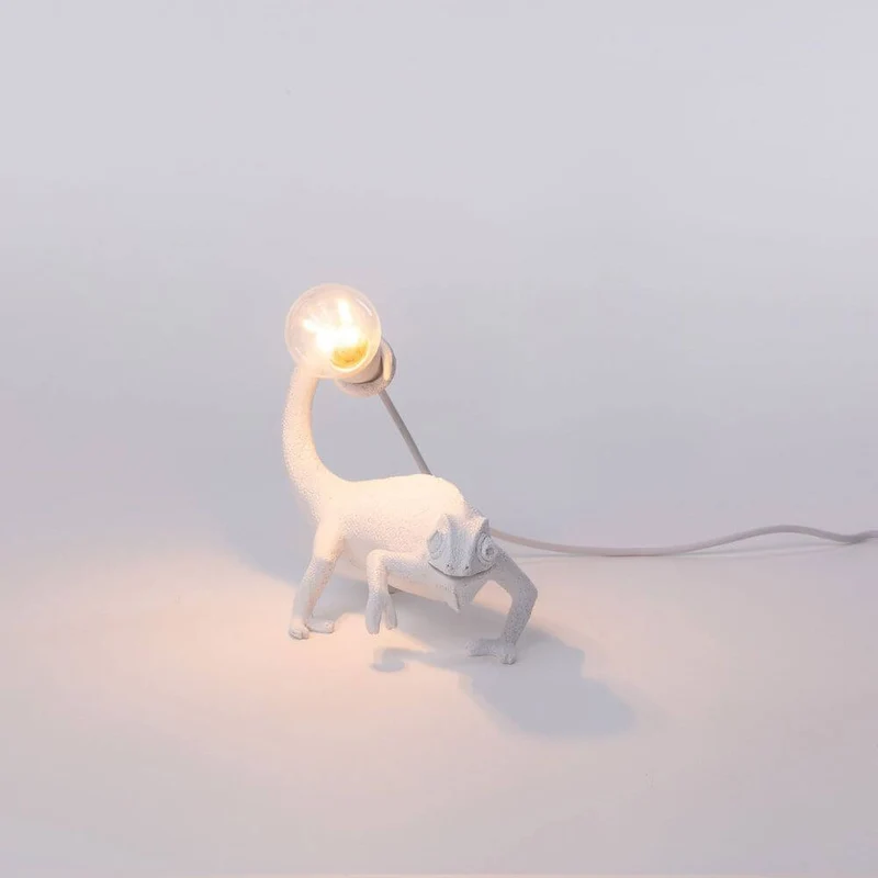 Seletti Chameleon Still LED-Tischleuchte USB Weiß