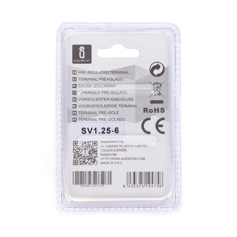 Gabel-Kabelschuhe, isoliert, 20 Stk., 1,25 - 6 mm², 21,2 x 9,5 x 4,3 mm, schwarz