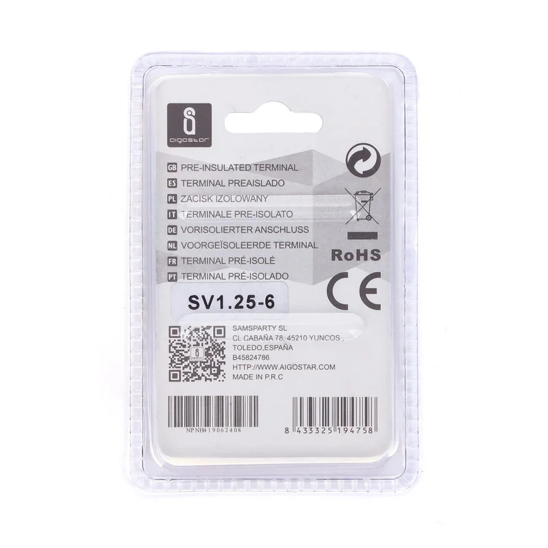 Gabel-Kabelschuhe, isoliert, 20 Stk., 1,25 - 6 mm², 21,2 x 9,5 x 4,3 mm, schwarz