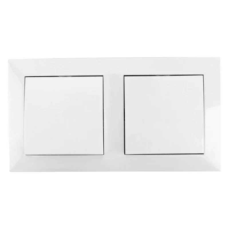 Doppel-Aus-Wechselschalter, Einbau, 10 A, 250 V, weiß