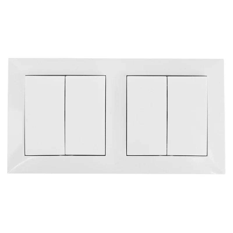 Wechselschalterkombination 2 x Zweifachwippe, 10 A, 250 V, weiß