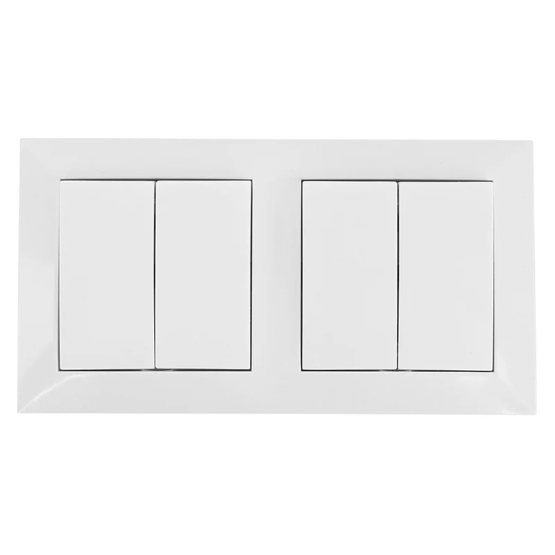 Wechselschalterkombination 2 x Zweifachwippe, 10 A, 250 V, weiß
