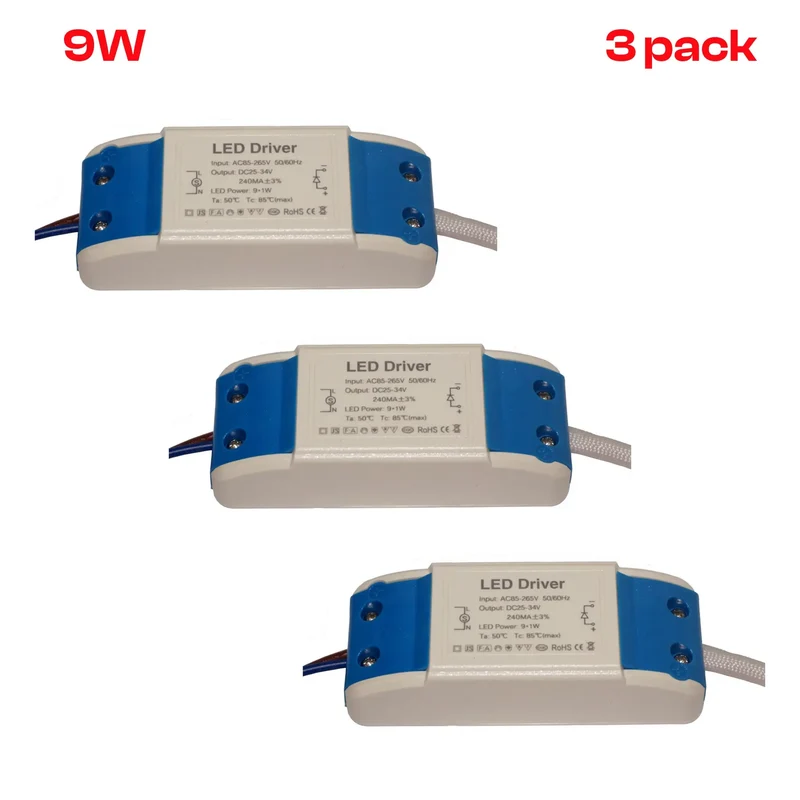 All Seasons Life 9W LED Driver Kompakter Konstantstrom-Trafo 240mA ~1107