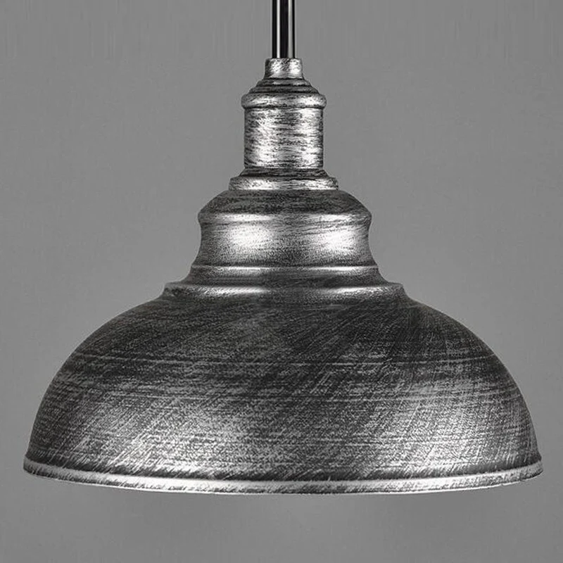 Industrielle Pendelleuchte aus Metall – Silber, Loft Design~1105