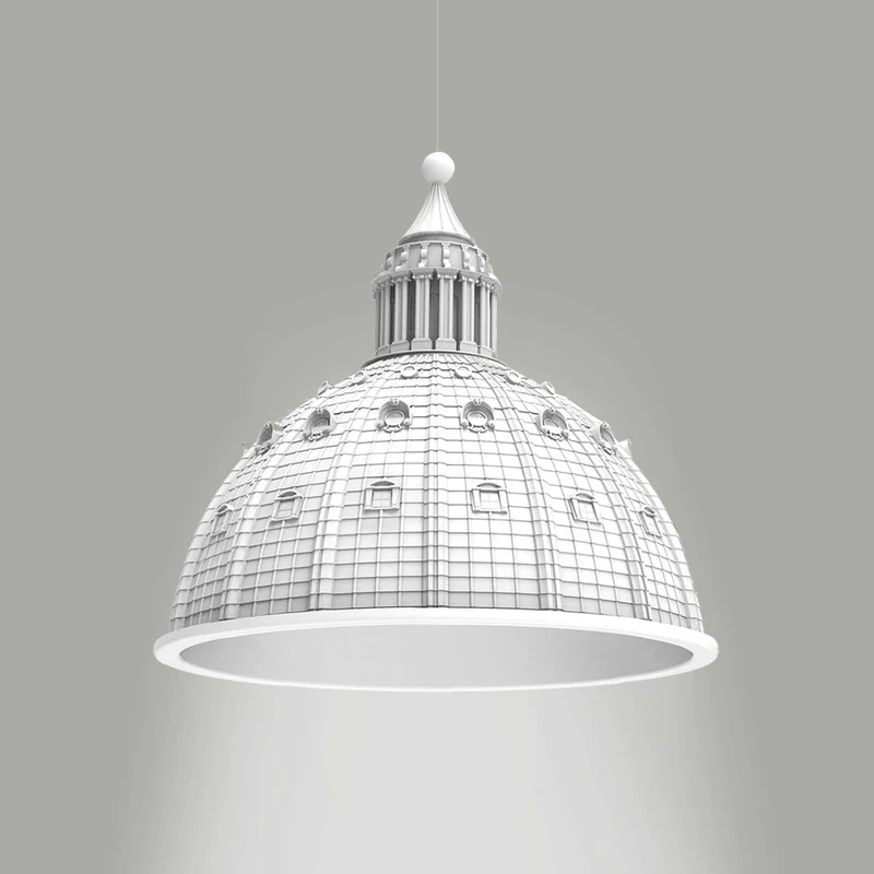 Seletti Cupolone Quarantacinque Pendelleuchte Weiß Ø45cm