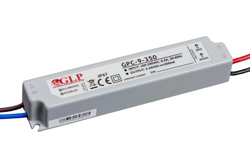 GPC-9: LED-Netzteil, 8,4 W Serie, IP67, konstant Strom, 3-24 V DC / 350 mA
