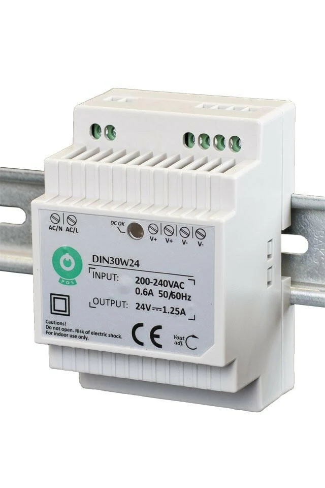 DIN30: Schaltnetzteil, Hutschiene 30 W Serie, Konstantspannung, 24 V DC / 1,25 mA