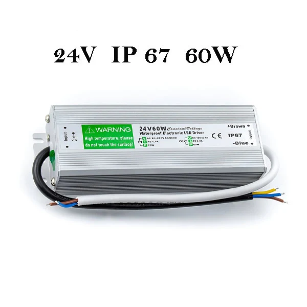 LED Netzteil 60W 24V 2.5A IP67 LED wasserdichte Stromversorgung ~1100