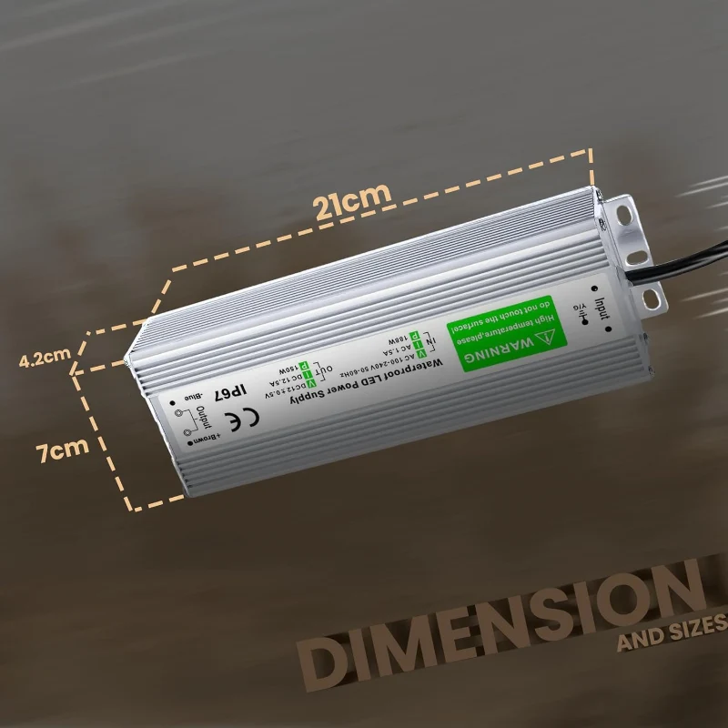 Ledsone Wasserdichter LED Trafo 12V 10W IP67 Netzteil ~1099