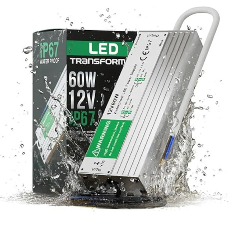 12V 60W LED Netzteil Wasserdichtes IP67 Außenbereich geeignet ~1093