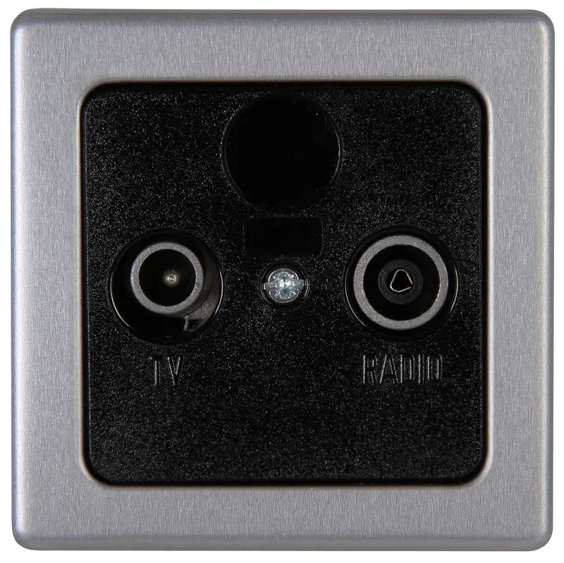 VISION, Antennensteckdose TV/RF, UP, stahlgrau