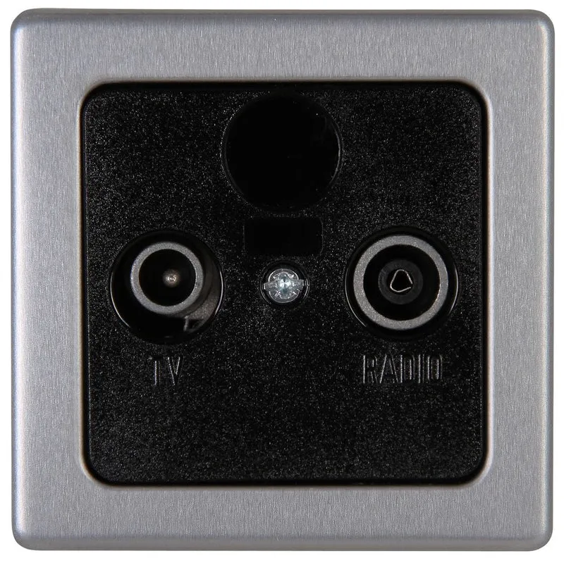 VISION, Antennensteckdose TV/RF, UP, stahlgrau