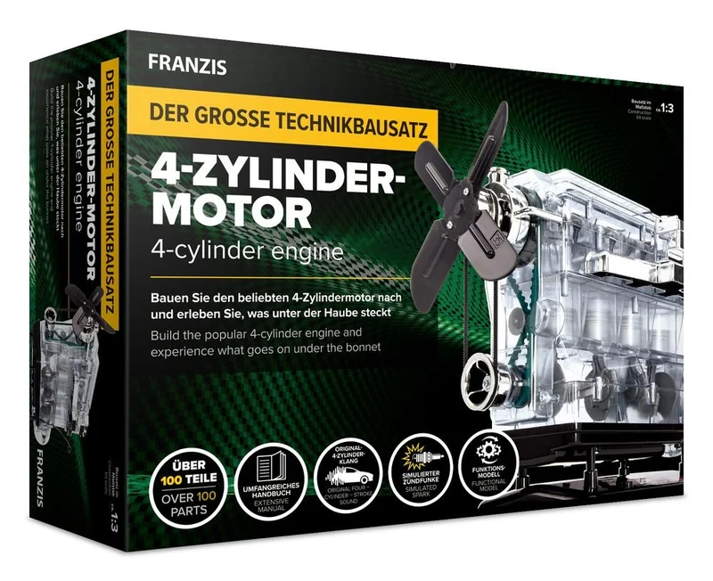 Der große Technikbausatz 4-Zylinder-Motor
