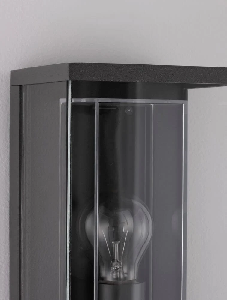 Regina Außenwandleuchte Doppelt Verglast E27 Anthrazit IP65