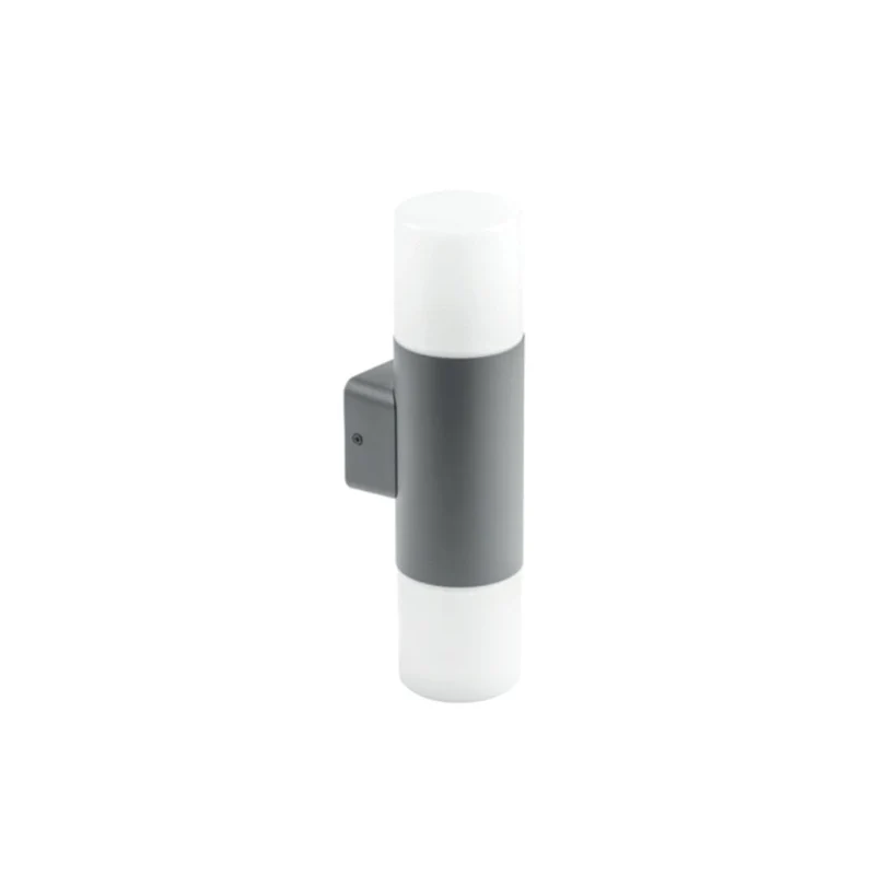 LED Wandleuchte E27, Gartenleuchte, IP44, zweifach, graphit