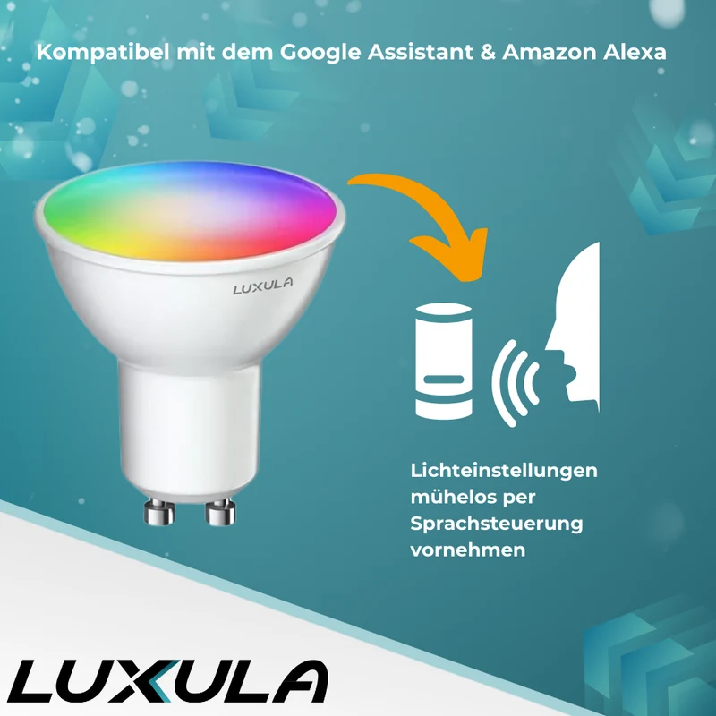 LED RGB+CCT Leuchtmittel, GU10, MR16, 5W, 387lm, SMART, Tuya App steuerbar